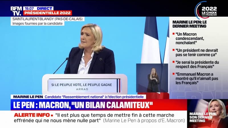 Marine Le Pen sur l'élection: 