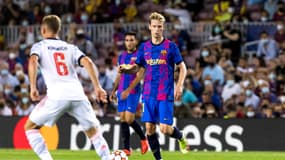 Frenkie De Jong avec le Barça face au Bayern Munich, septembre 2021