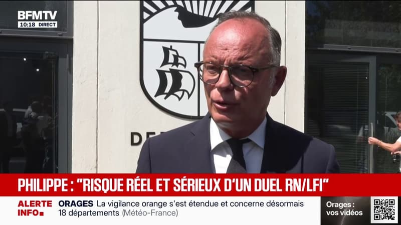 Édouard Philippe: "Le risque d'un deuxième tour dans lequel s'opposeraient madame Le Pen et monsieur Mélenchon est un risque réel et sérieux"