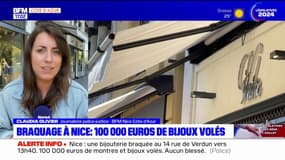 Nice: une bijouterie victime d'un braquage, le suspect en fuite avec un butin estimé à 100.000 euros