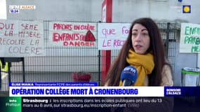 Strasbourg: des parents d'élèves rassemblés devant le collège Sophie Germain pour demander plus de sécurité