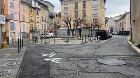 Le quartier du pied de ville à Digne-les-Bains le 10 janvier 2025.