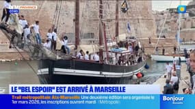 Le trois-mâts le " Bel Espoir " est arrivé à Marseille