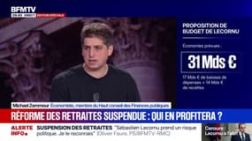 Michael Zemmour, économiste, explique que  l’application de la réforme des retraites est “décalée d’une génération”