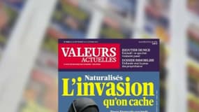 Deux exemples de unes de "Valeurs actuelles". - BFMTV
