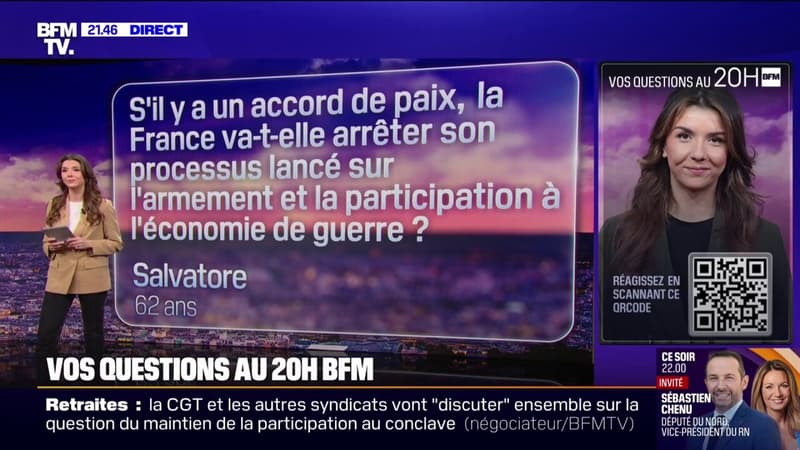 VOS QUESTIONS AU 20H - Faudra-t-il réarmer la France si un accord de paix en Ukraine est signé?