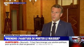 Emmanuel Macron recommande "par précaution de mettre un masque"