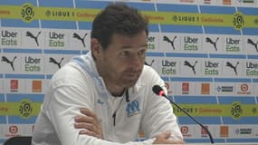 André Villas-Boas en conférence de presse, au Vélodrome le 21 décembre 2019