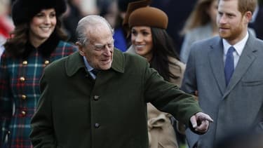 Le prince Philip, le 25 décembre 2017 à Sandringham.