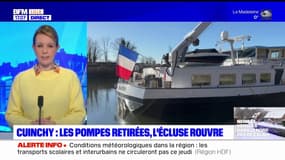 Inondations dans le Pas-de-Calais: l'écluse de Cuinchy de nouveau ouverte à la navigation
