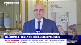 Laurent Pietraszewski: "Les contaminations qu'on peut attribuer aux entreprises sont de l'ordre de 7 à 8%" 