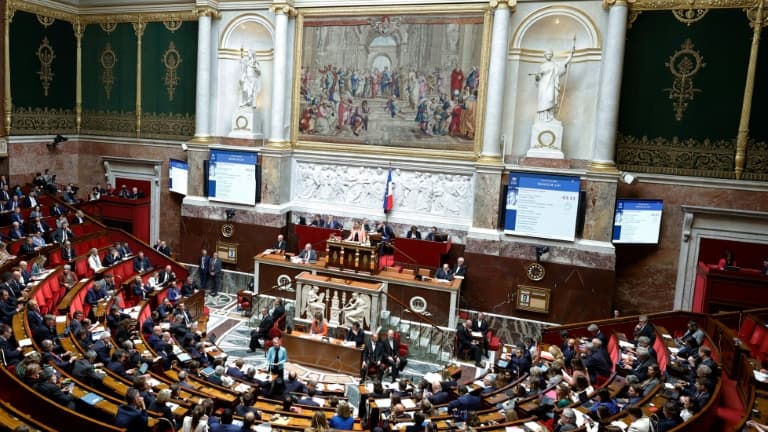 L'Assemblée nationale lors d'une séance de questions au gouvernement, le 9 mai 2023