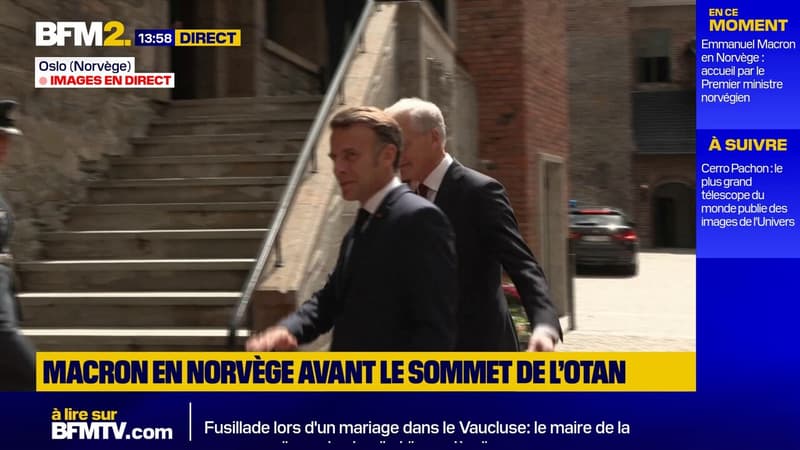 Emmanuel Macron est en visite en Norvège avant le sommet de l'Otan