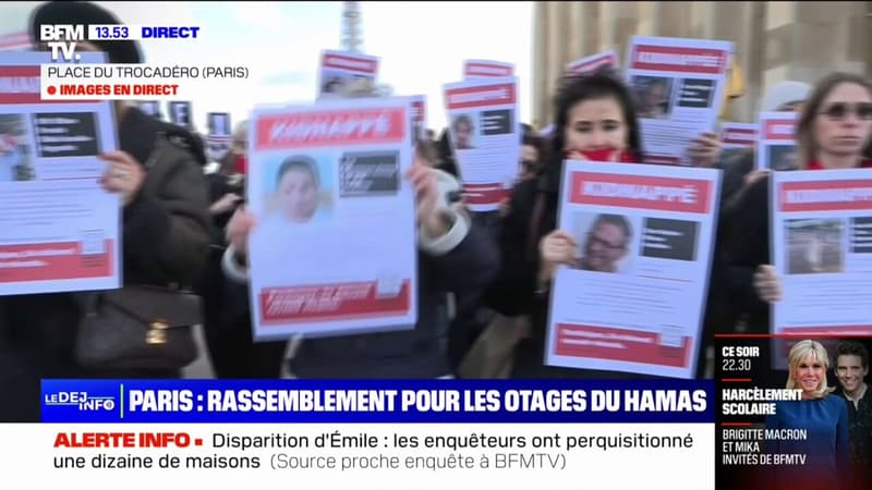 Un rassemblement organisé à Paris pour les otages du Hamas