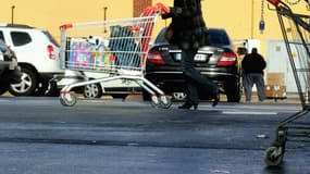 Parking de la zone Auchan Englos le 2 novembre 2012. 