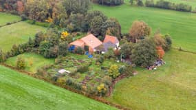 La ferme où a été retrouvée la famille, le 15 octobre 2019 près de Ruinerwold aux Pays-Bas. 