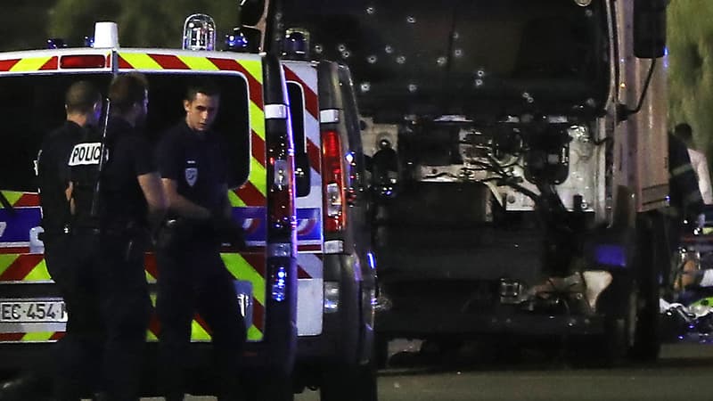 Le camion utilisé lors de l'attentat du 14 juillet 2016 à Nice.