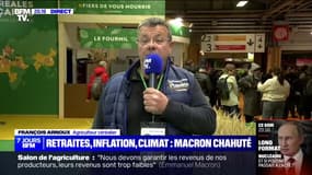 "Laissez-nous travailler!": François Arnoux, agriculteur céréalier, a interpellé Emmanuel Macron lors de sa visite au Salon de l'agriculture