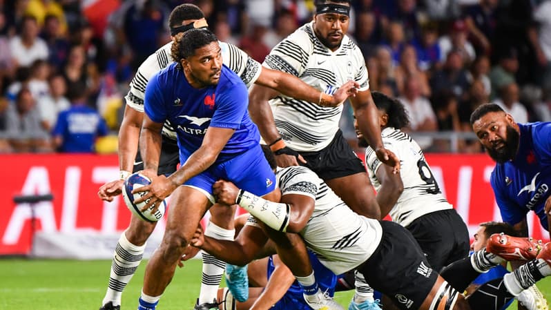 Mauvaka lors de France-Fidji, match de préparation des Bleus, 19 août 2023
