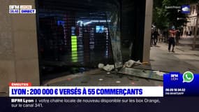 Émeutes à Lyon: 200.000 euros versés à 55 commerçants