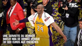 Une serviette du dernier match NBA de Bryant vendue 30 000 euros aux enchères