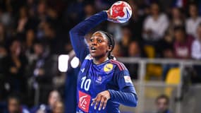 Grâce Zaadi avec l'équipe de France de handball, le 3 septembre 2023