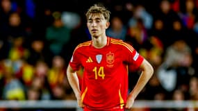 Dean Huijsen lors du match Espagne-Pays-Bas (3-3, 5 t.a.b. 4, Ligue des Nations), le 23 mars 2025
