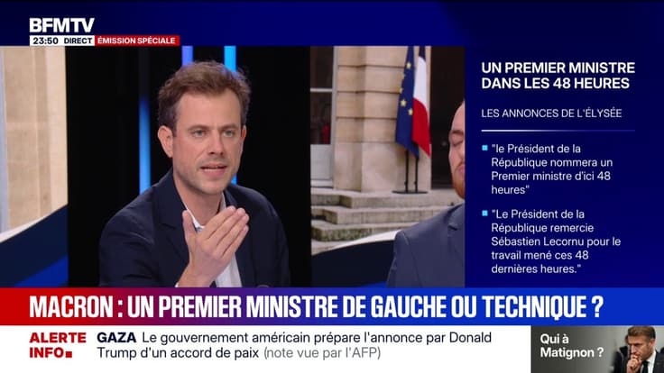 "M. Macron fait un bras d'honneur démocratique en persistant à vouloir nommer un Premier ministre issu du socle commun", fustige Paul Vannier (LFI)
