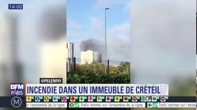 Violent incendie dans un immeuble à Creteil
