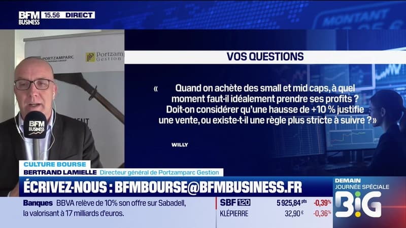 Culture Bourse : « Quand on achète des small et des mid, à quel moment prend-t-on idéalement son profit ? » , par Julie Cohen-Heurton - 22/09