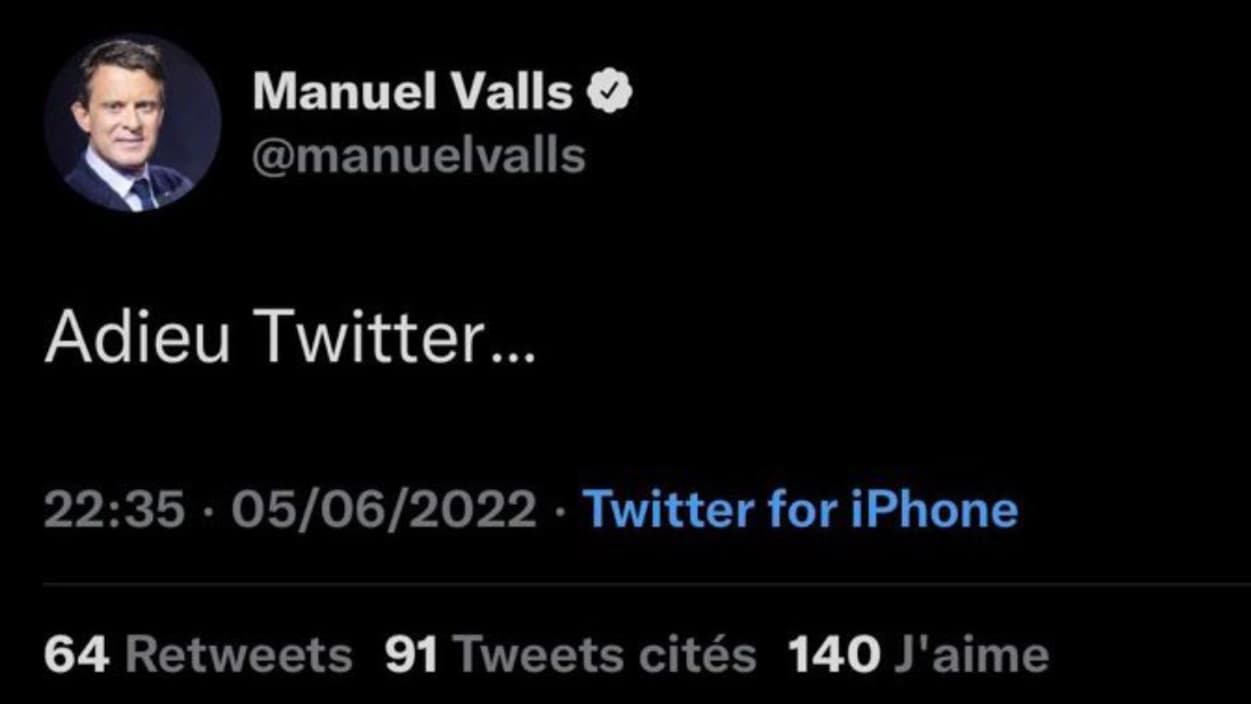 Manuel Valls supprime son compte Twitter Manuel Valls supprime son compte Twitter