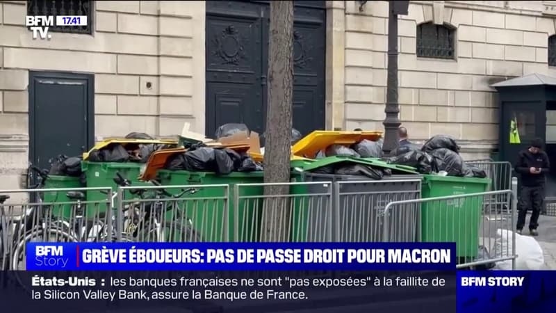 Grève des éboueurs: les poubelles s'amoncellent devant l'Élysée