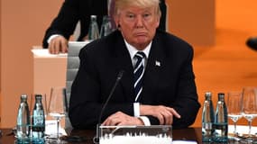 Le président des Etats-Unis Donald Trump lors d'une session de travail au G20 à Hambourg (Allemagne) le 07 juillet 2017