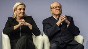 Marine et Jean-Marie Le Pen.