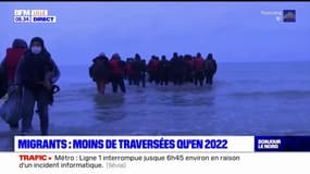 Nord-Pas-de-Calais: 29.000 migrants ont réussi à rejoindre l'Angleterre en 2023, chiffre en baisse