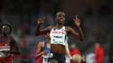 La Kenyane Agnes Jebet Tirop après avoir remporté le 5000m pendant la Diamond League le 30 mai 2019 à Stockholm en Suède
