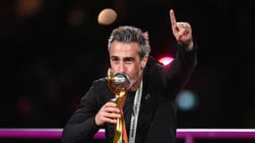 Jorge Vilda célèbre la victoire de l'Espagne en finale de la Coupe du monde féminine, le 20 août 2023.