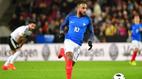 L'attaquant de l'équipe de France Alexandre Lacazette face à l'Allemagne le 14 novembre 2017