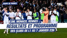 Coupe de France (32e) : L'OM qualifié, Monaco éliminé... résultats et programme des L1 au 7 janvier 23h