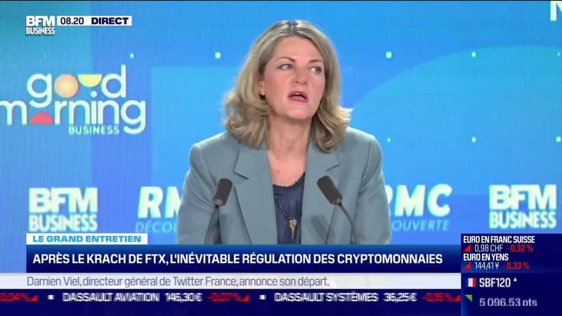 Marie-Anne Barbat-Layani (AMF) : Les conséquences de la chute de FTX sur les acteurs des cryptomonnaies en France - 21/11