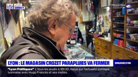 Lyon: ouvert depuis plus d'un siècle, le magasin Crozet parapluies va fermer 