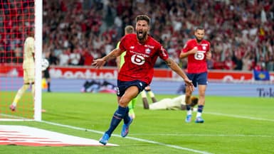 Olivier Giroud après son but face à Monaco, le 24 août 2025.