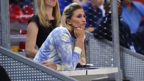 Tatiana Golovin assistant à France-Roumanie en Fed Cup, à Rouen le 20 avril 2019