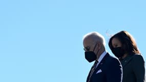 Le président américain 
Joe Biden et la vice-présidente Kamala Harris arrivent à Atlanta (Géorgie) le 11 janvier 2022