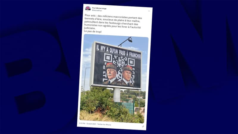 L'afficheur du Var qui avait représenté Emmanuel Macron en Hitler récidive avec une affiche le montrant aux côtés de Pétain.