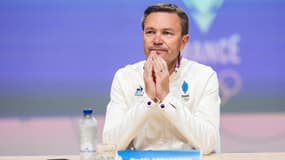 David Lappartient avant la cérémonie de clôture des JO de Paris 2024, le 11 août 2024