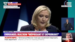 Marine Le Pen dénonce "une France orange macronique"