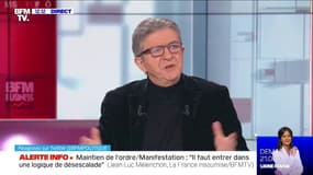 Manifestations: Jean-Luc Mélenchon estime qu'il "faut entrer dans une logique de désescalade"