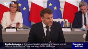 Droits de douane américains: Emmanuel Macron appelle à une "riposte"