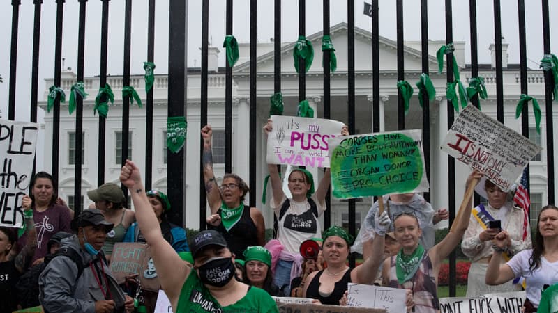 Une manifestation pour l'avortement à Washington D.C. le 9 juillet 2022